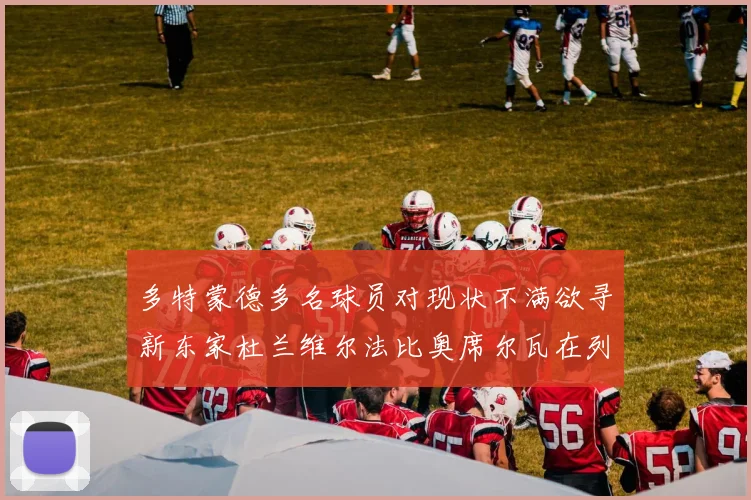 多特蒙德多名球员对现状不满欲寻新东家杜兰维尔法比奥席尔瓦在列